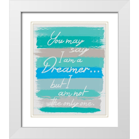 Dreamer White Modern Wood Framed Art Print with Double Matting by Gibbons, Lauren