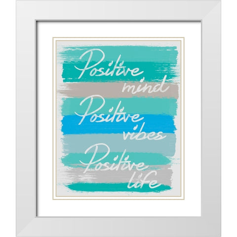 Positive White Modern Wood Framed Art Print with Double Matting by Gibbons, Lauren