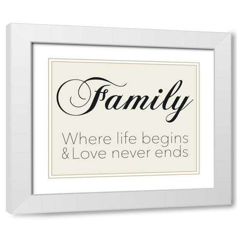 Family Life White Modern Wood Framed Art Print with Double Matting by Gibbons, Lauren