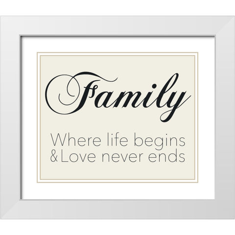 Family Life White Modern Wood Framed Art Print with Double Matting by Gibbons, Lauren