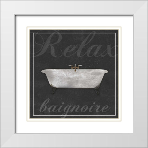 French Bath White Modern Wood Framed Art Print with Double Matting by Gibbons, Lauren