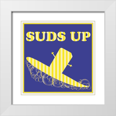 Suds Up White Modern Wood Framed Art Print with Double Matting by Gibbons, Lauren