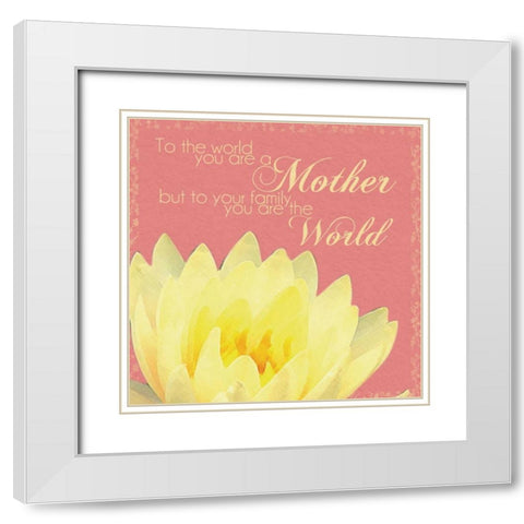 You Are The World White Modern Wood Framed Art Print with Double Matting by Gibbons, Lauren