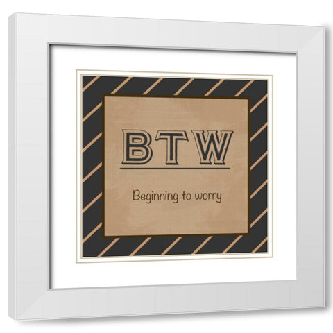 BTW White Modern Wood Framed Art Print with Double Matting by Gibbons, Lauren