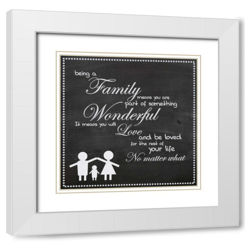 Family Chalk White White Modern Wood Framed Art Print with Double Matting by Gibbons, Lauren