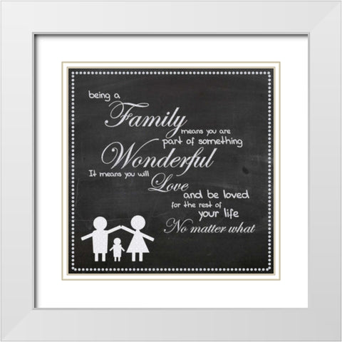 Family Chalk White White Modern Wood Framed Art Print with Double Matting by Gibbons, Lauren