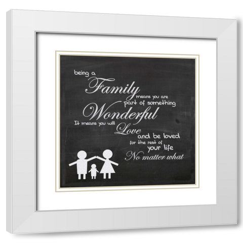Family Chalk White NB White Modern Wood Framed Art Print with Double Matting by Gibbons, Lauren