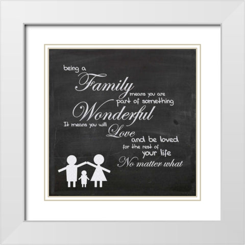 Family Chalk White NB White Modern Wood Framed Art Print with Double Matting by Gibbons, Lauren