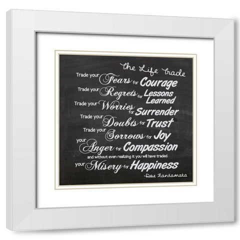 Life Trade White White Modern Wood Framed Art Print with Double Matting by Gibbons, Lauren