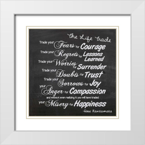 Life Trade White White Modern Wood Framed Art Print with Double Matting by Gibbons, Lauren