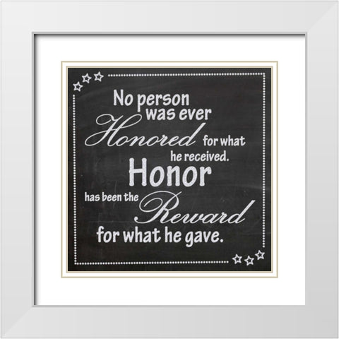 Honor White Modern Wood Framed Art Print with Double Matting by Gibbons, Lauren