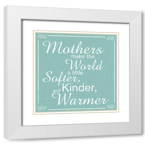 Mothers White Modern Wood Framed Art Print with Double Matting by Gibbons, Lauren