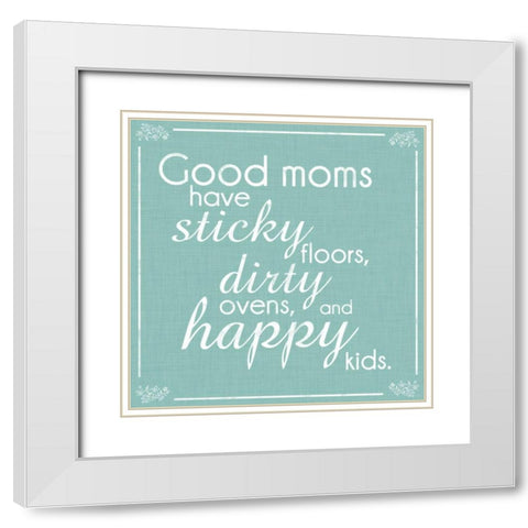 Good Moms 2 White Modern Wood Framed Art Print with Double Matting by Gibbons, Lauren