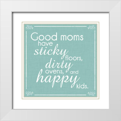 Good Moms 2 White Modern Wood Framed Art Print with Double Matting by Gibbons, Lauren