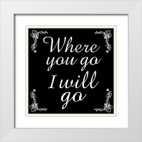 Where Go 5 White Modern Wood Framed Art Print with Double Matting by Gibbons, Lauren