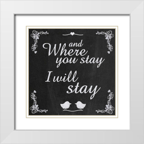 Where Stay 5 White Modern Wood Framed Art Print with Double Matting by Gibbons, Lauren