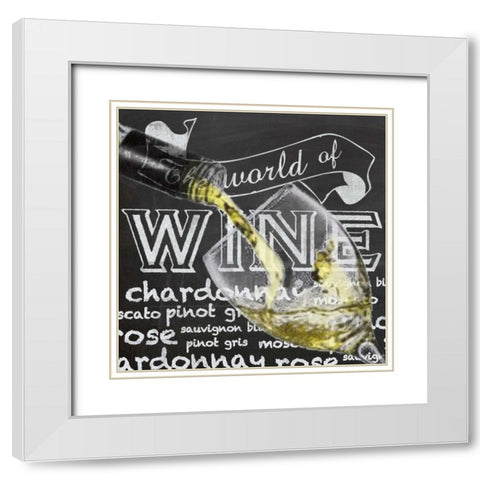 Wine Glass 2 White Modern Wood Framed Art Print with Double Matting by Gibbons, Lauren