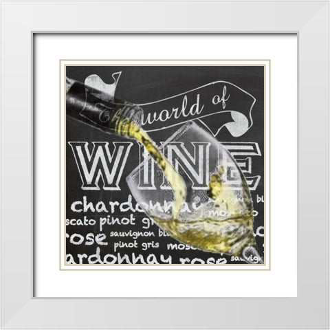 Wine Glass 2 White Modern Wood Framed Art Print with Double Matting by Gibbons, Lauren