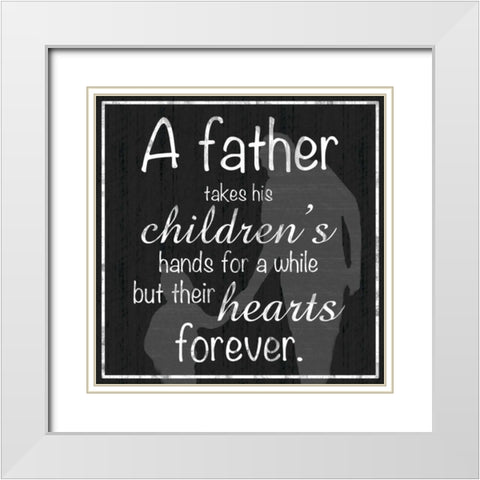 Father Heart 2 White Modern Wood Framed Art Print with Double Matting by Gibbons, Lauren