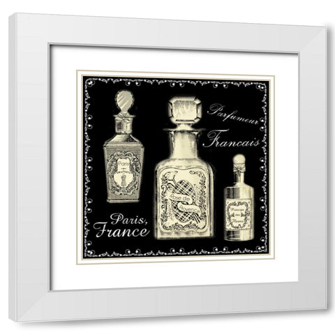 Perfume Noir 2 White Modern Wood Framed Art Print with Double Matting by Gibbons, Lauren