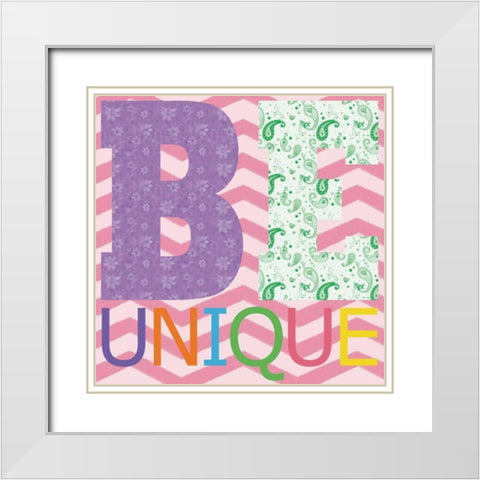 Be Unique White Modern Wood Framed Art Print with Double Matting by Gibbons, Lauren