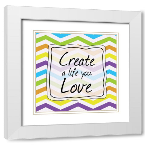Create Colorful White Modern Wood Framed Art Print with Double Matting by Gibbons, Lauren