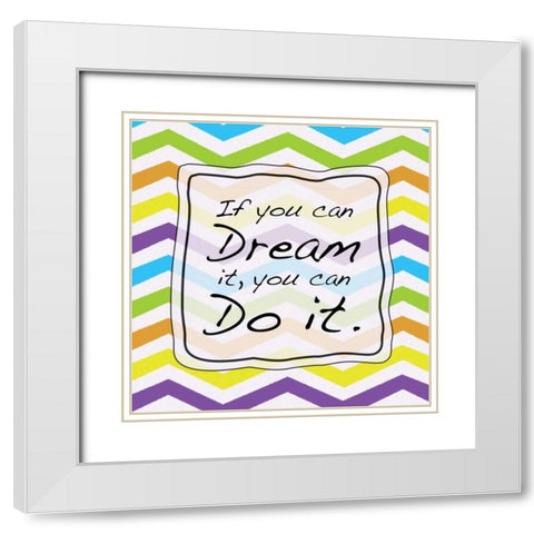 Dream Colorful White Modern Wood Framed Art Print with Double Matting by Gibbons, Lauren