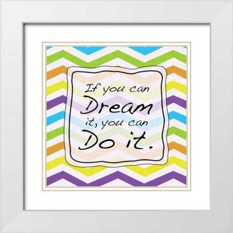 Dream Colorful White Modern Wood Framed Art Print with Double Matting by Gibbons, Lauren