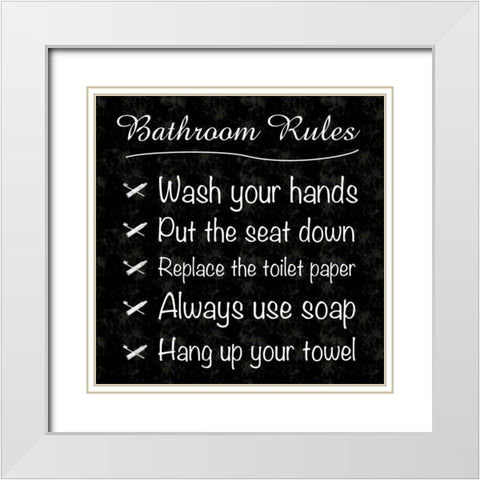 Bathroom Ruless White Modern Wood Framed Art Print with Double Matting by Gibbons, Lauren