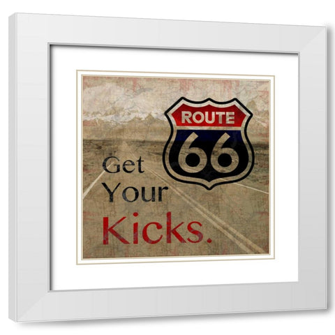 Get your Kicks White Modern Wood Framed Art Print with Double Matting by Gibbons, Lauren