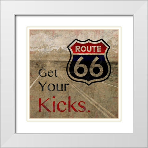 Get your Kicks White Modern Wood Framed Art Print with Double Matting by Gibbons, Lauren
