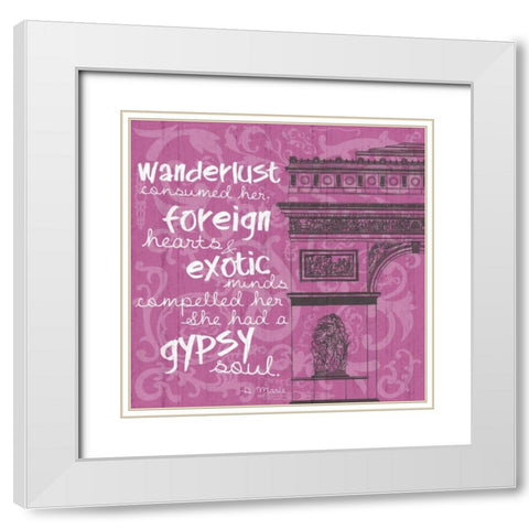 New Paris Pink 2 White Modern Wood Framed Art Print with Double Matting by Gibbons, Lauren