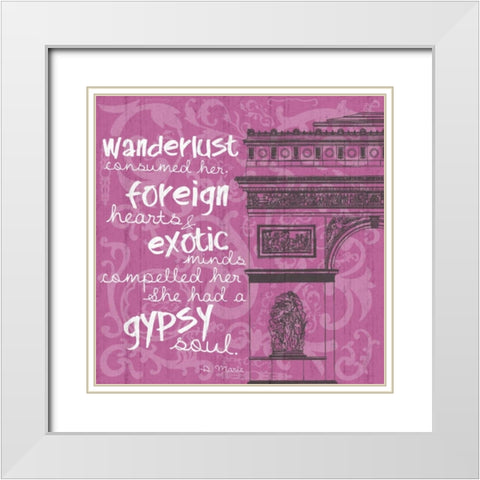 New Paris Pink 2 White Modern Wood Framed Art Print with Double Matting by Gibbons, Lauren