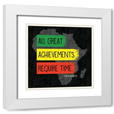 Quote 2 Maya White Modern Wood Framed Art Print with Double Matting by Gibbons, Lauren