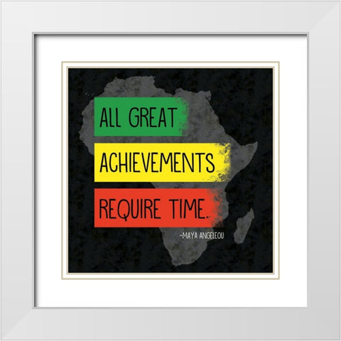 Quote 2 Maya White Modern Wood Framed Art Print with Double Matting by Gibbons, Lauren