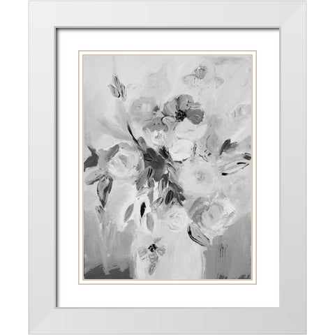 Soft Vase White Modern Wood Framed Art Print with Double Matting by Daisy D