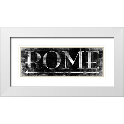 ROME BLACK White Modern Wood Framed Art Print with Double Matting by Grey, Jace