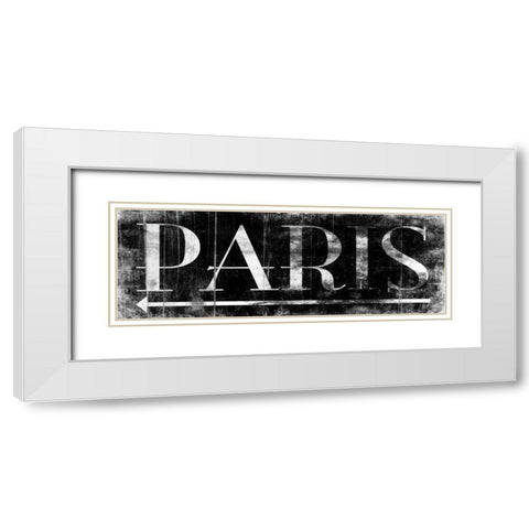 PARIS BLACK White Modern Wood Framed Art Print with Double Matting by Grey, Jace