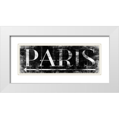 PARIS BLACK White Modern Wood Framed Art Print with Double Matting by Grey, Jace
