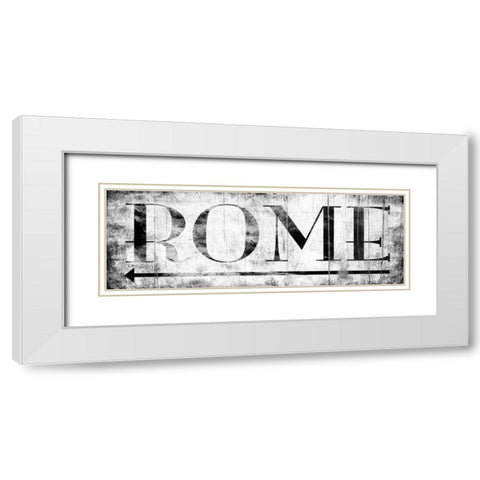 ROME WHITE White Modern Wood Framed Art Print with Double Matting by Grey, Jace
