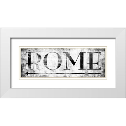 ROME WHITE White Modern Wood Framed Art Print with Double Matting by Grey, Jace