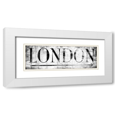 LONDON WHITE White Modern Wood Framed Art Print with Double Matting by Grey, Jace
