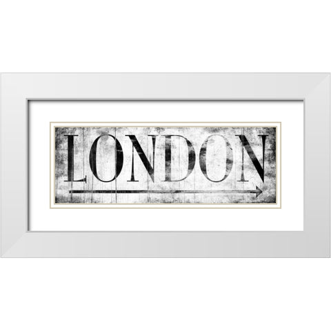 LONDON WHITE White Modern Wood Framed Art Print with Double Matting by Grey, Jace