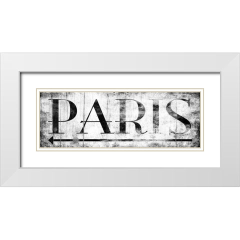 PARIS WHITE White Modern Wood Framed Art Print with Double Matting by Grey, Jace