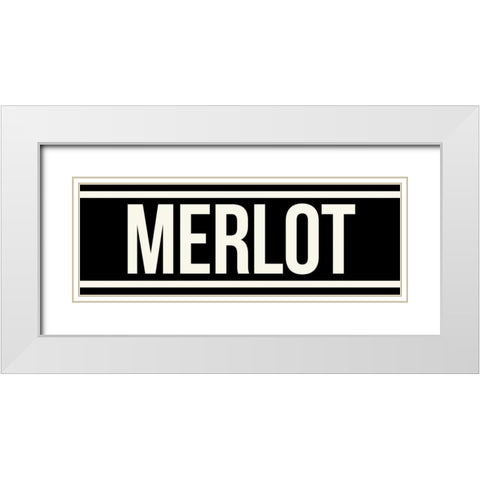 MERLOT White Modern Wood Framed Art Print with Double Matting by Grey, Jace