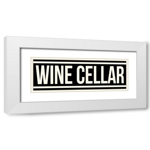 WINE CELLAR White Modern Wood Framed Art Print with Double Matting by Grey, Jace