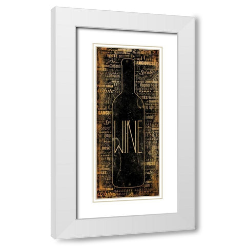 WINE White Modern Wood Framed Art Print with Double Matting by Grey, Jace