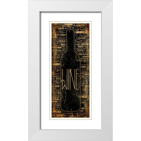 WINE White Modern Wood Framed Art Print with Double Matting by Grey, Jace