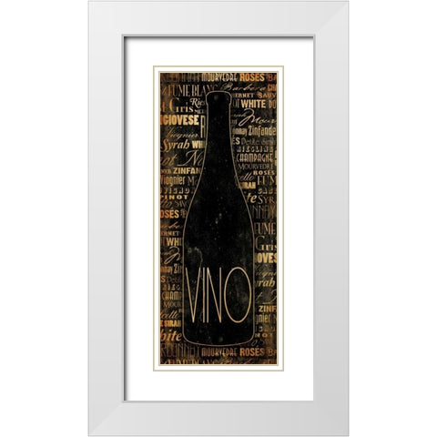WINE White Modern Wood Framed Art Print with Double Matting by Grey, Jace
