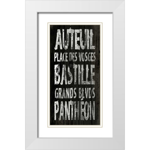 PARIS White Modern Wood Framed Art Print with Double Matting by Grey, Jace